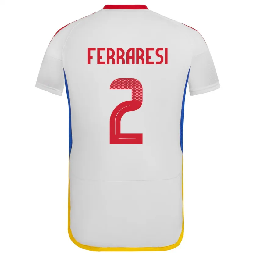 Danxen Kinder Venezuela Nahuel Ferraresi #2 Weiß Auswärtstrikot Trikot 24-26 T-Shirt Schweiz