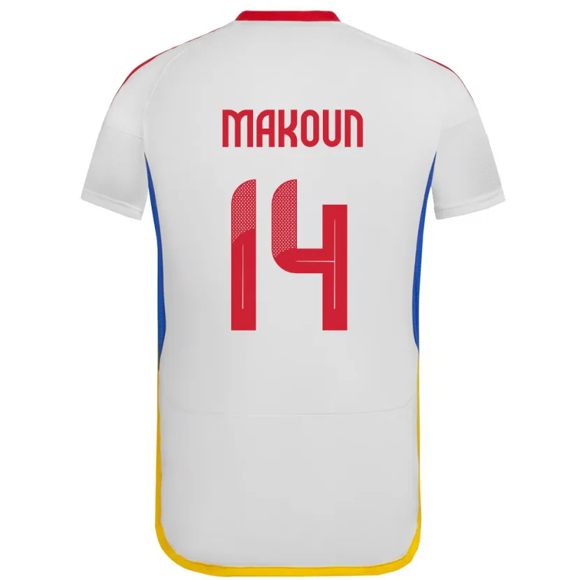 Danxen Kinder Venezuela Christian Makoun #14 Weiß Auswärtstrikot Trikot 24-26 T-Shirt Schweiz