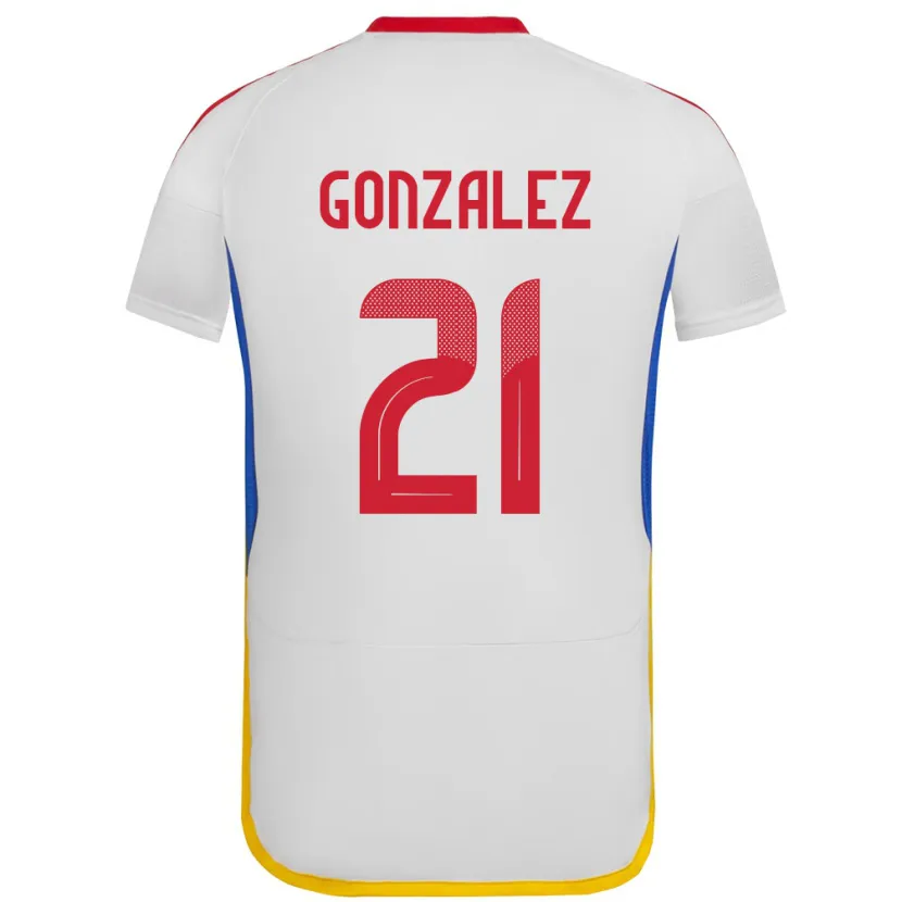 Danxen Kinder Venezuela Alexander González #21 Weiß Auswärtstrikot Trikot 24-26 T-Shirt Schweiz