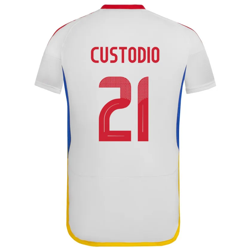 Danxen Kinder Venezuela Alex Custodio #21 Weiß Auswärtstrikot Trikot 24-26 T-Shirt Schweiz