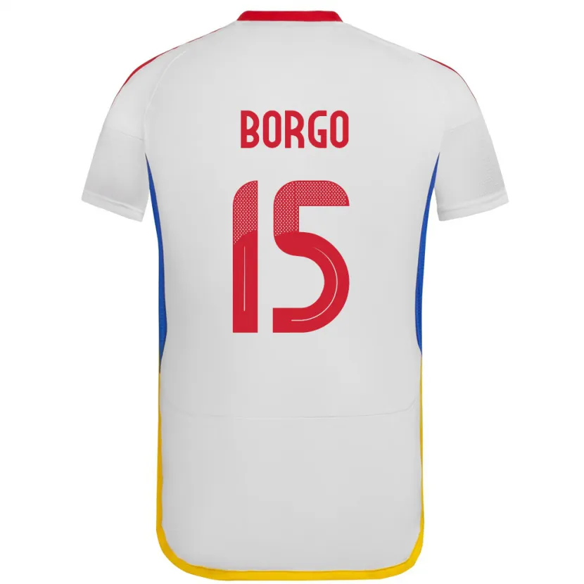 Danxen Kinder Venezuela Ángel Borgo #15 Weiß Auswärtstrikot Trikot 24-26 T-Shirt Schweiz