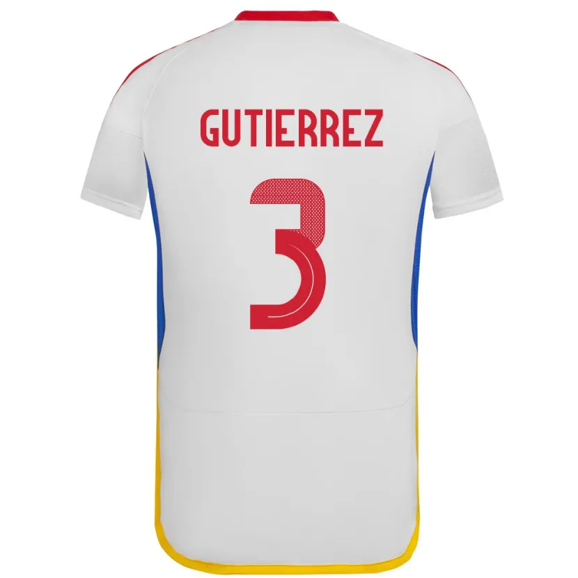 Danxen Kinder Venezuela Nairelis Gutiérrez #3 Weiß Auswärtstrikot Trikot 24-26 T-Shirt Schweiz