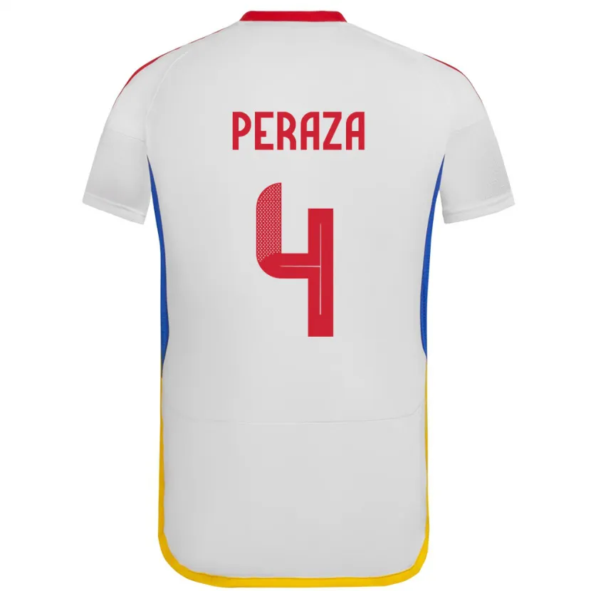 Danxen Kinder Venezuela María Peraza #4 Weiß Auswärtstrikot Trikot 24-26 T-Shirt Schweiz