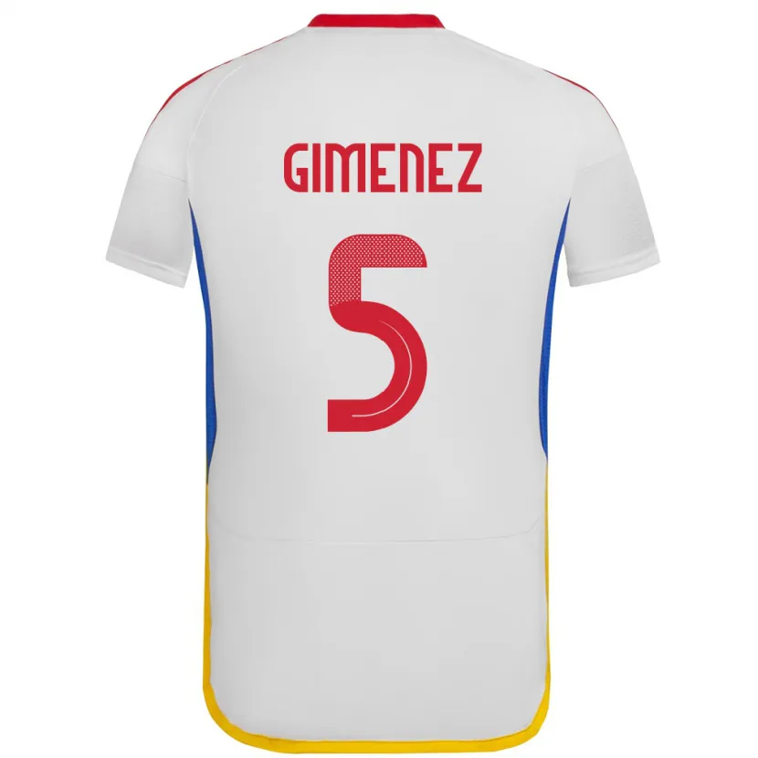 Danxen Kinder Venezuela Yenifer Giménez #5 Weiß Auswärtstrikot Trikot 24-26 T-Shirt Schweiz