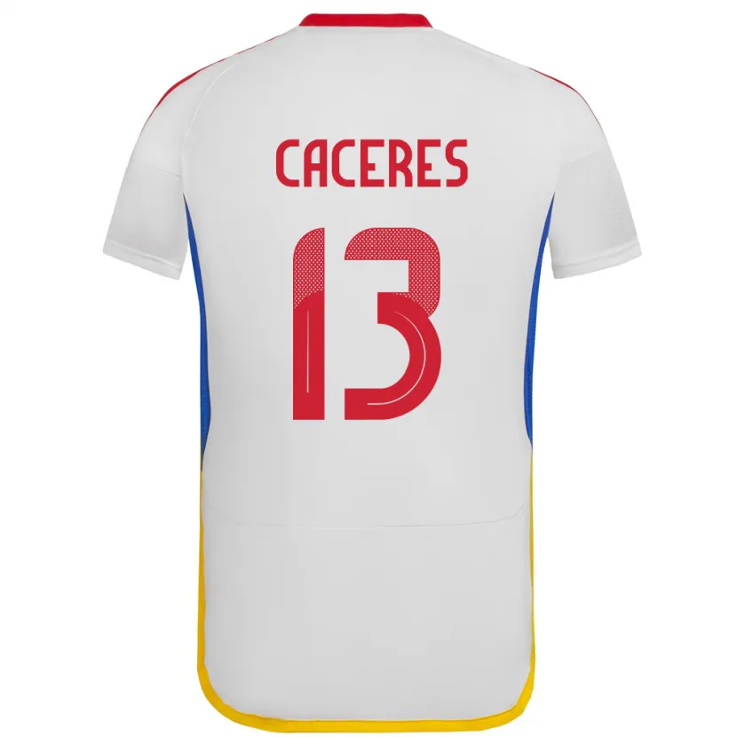 Danxen Kinder Venezuela Nayluisa Cáceres #13 Weiß Auswärtstrikot Trikot 24-26 T-Shirt Schweiz