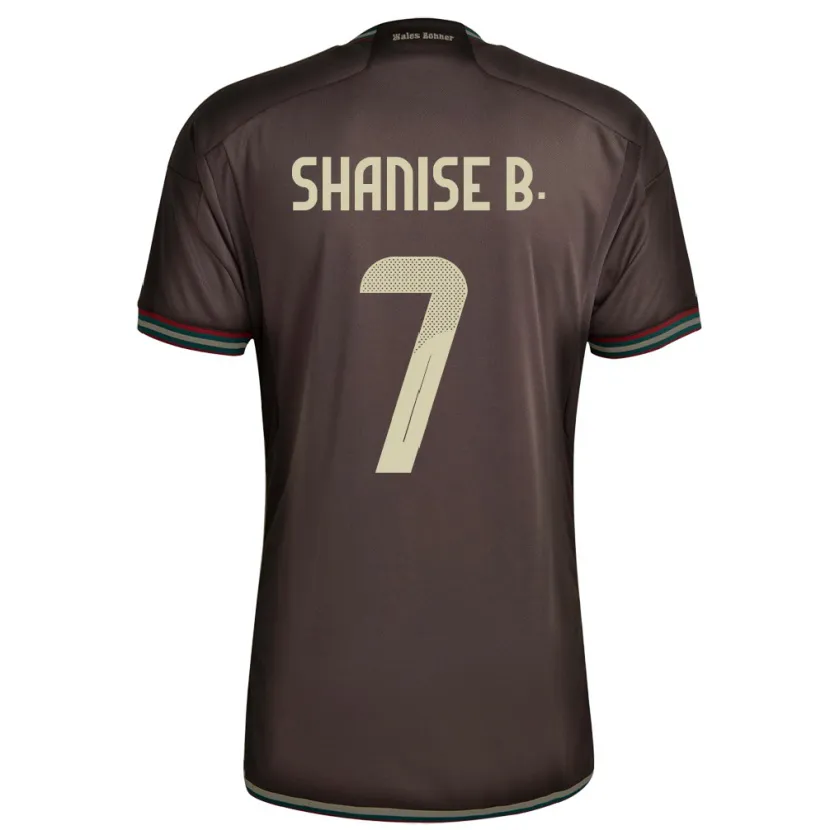 Danxen Kinder Jamaika Shanise Buckley #7 Nachtbraun Auswärtstrikot Trikot 24-26 T-Shirt Schweiz