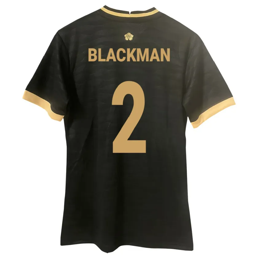 Danxen Kinder Panama César Blackman #2 Schwarz Auswärtstrikot Trikot 24-26 T-Shirt Schweiz