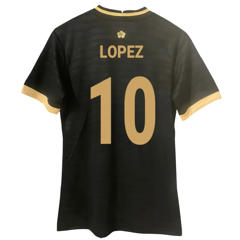Danxen Kinder Panama Ovidio Lopez #10 Schwarz Auswärtstrikot Trikot 24-26 T-Shirt Schweiz