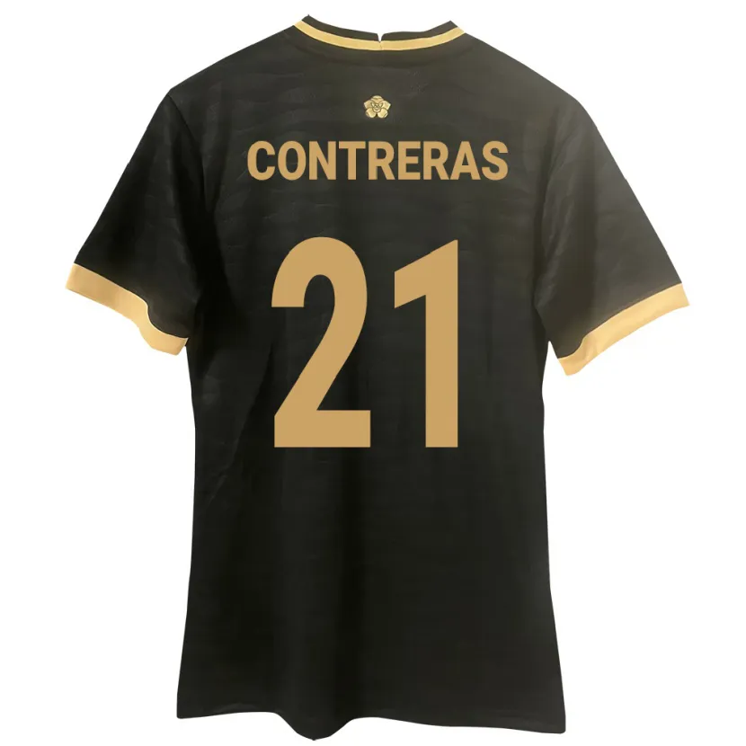 Danxen Kinder Panama Davis Contreras #21 Schwarz Auswärtstrikot Trikot 24-26 T-Shirt Schweiz