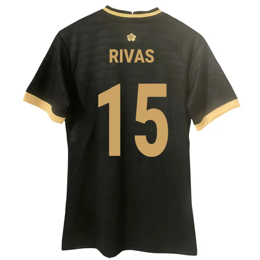Danxen Kinder Panama Karla Rivas #15 Schwarz Auswärtstrikot Trikot 24-26 T-Shirt Schweiz