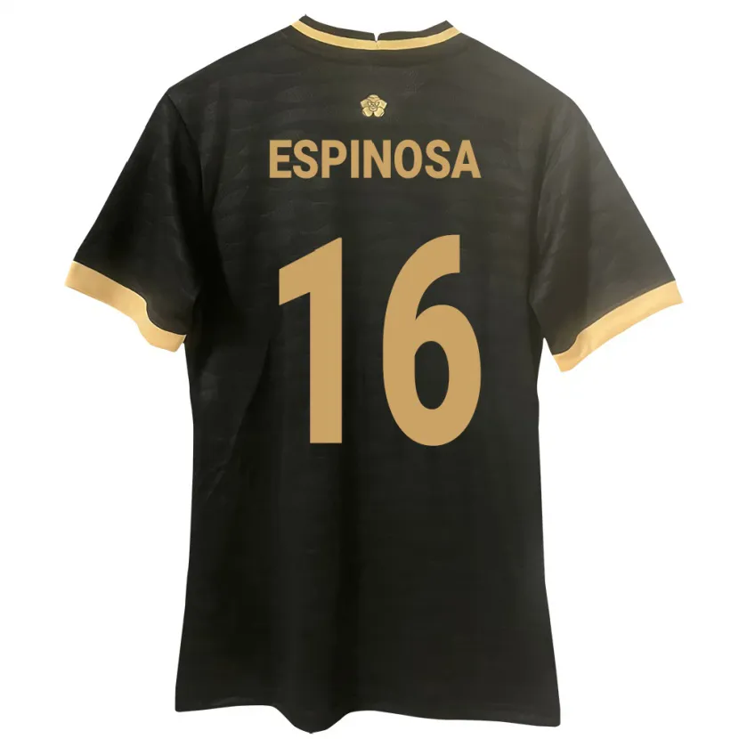 Danxen Kinder Panama Rebeca Espinosa #16 Schwarz Auswärtstrikot Trikot 24-26 T-Shirt Schweiz