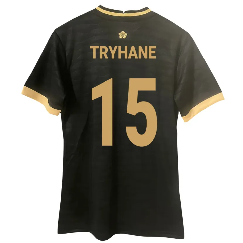 Danxen Kinder Panama Izaura Tryhane #15 Schwarz Auswärtstrikot Trikot 24-26 T-Shirt Schweiz