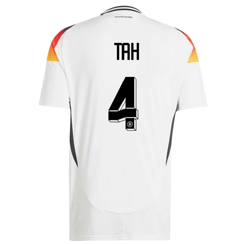 Danxen Herren Deutschland Jonathan Tah #4 Weiß Heimtrikot Trikot 24-26 T-Shirt Schweiz