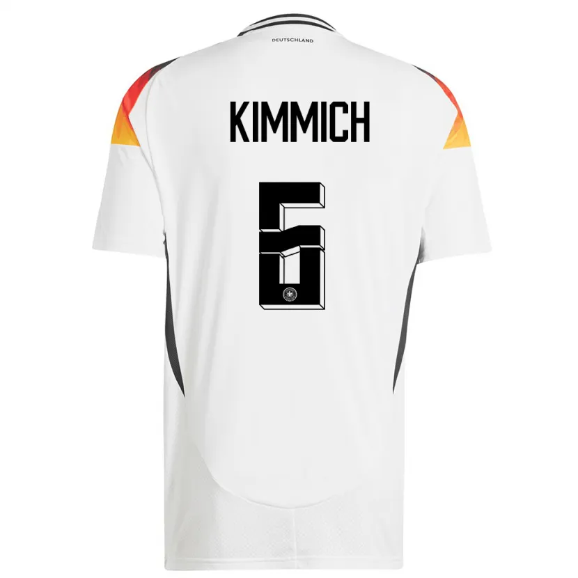 Danxen Herren Deutschland Joshua Kimmich #6 Weiß Heimtrikot Trikot 24-26 T-Shirt Schweiz