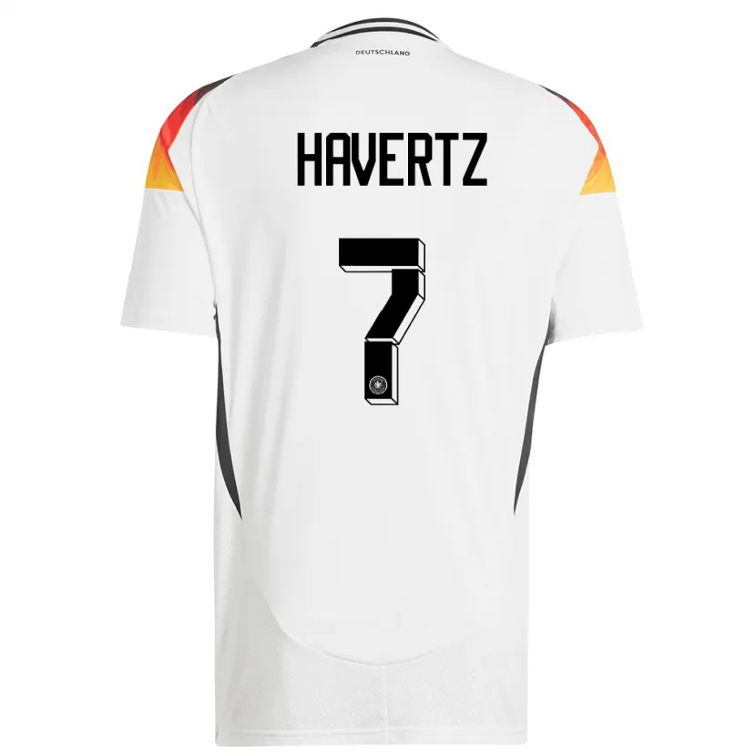 Danxen Herren Deutschland Kai Havertz #7 Weiß Heimtrikot Trikot 24-26 T-Shirt Schweiz