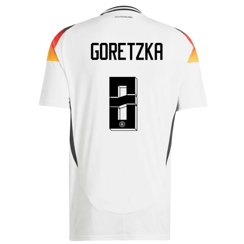 Danxen Herren Deutschland Leon Goretzka #8 Weiß Heimtrikot Trikot 24-26 T-Shirt Schweiz
