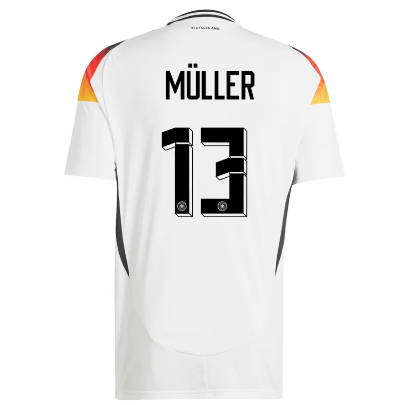 Danxen Herren Deutschland Thomas Muller #13 Weiß Heimtrikot Trikot 24-26 T-Shirt Schweiz