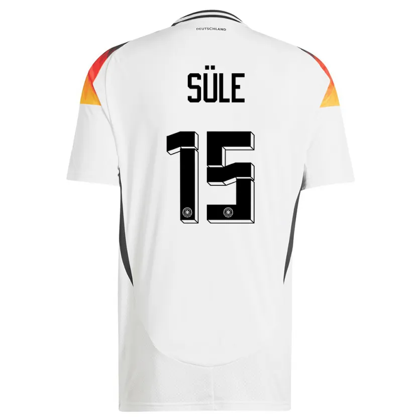 Danxen Herren Deutschland Niklas Sule #15 Weiß Heimtrikot Trikot 24-26 T-Shirt Schweiz