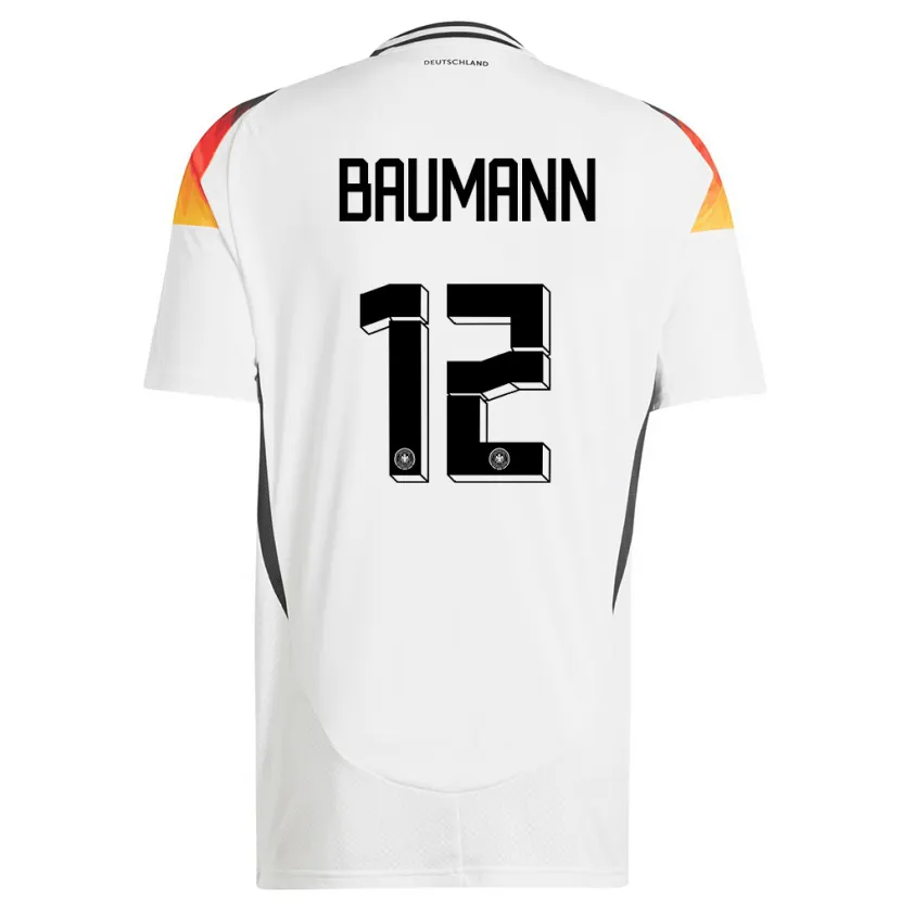 Danxen Herren Deutschland Oliver Baumann #12 Weiß Heimtrikot Trikot 24-26 T-Shirt Schweiz
