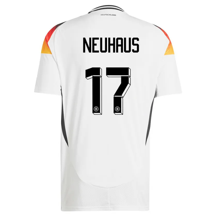 Danxen Herren Deutschland Florian Neuhaus #17 Weiß Heimtrikot Trikot 24-26 T-Shirt Schweiz