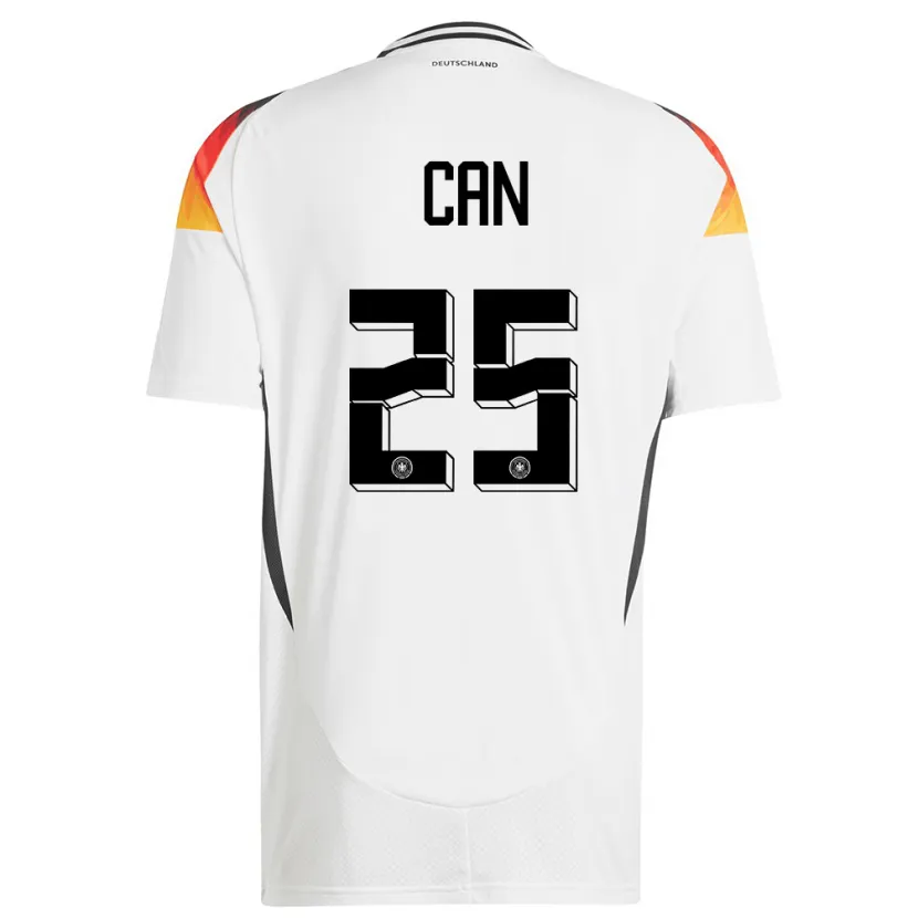Danxen Herren Deutschland Emre Can #25 Weiß Heimtrikot Trikot 24-26 T-Shirt Schweiz
