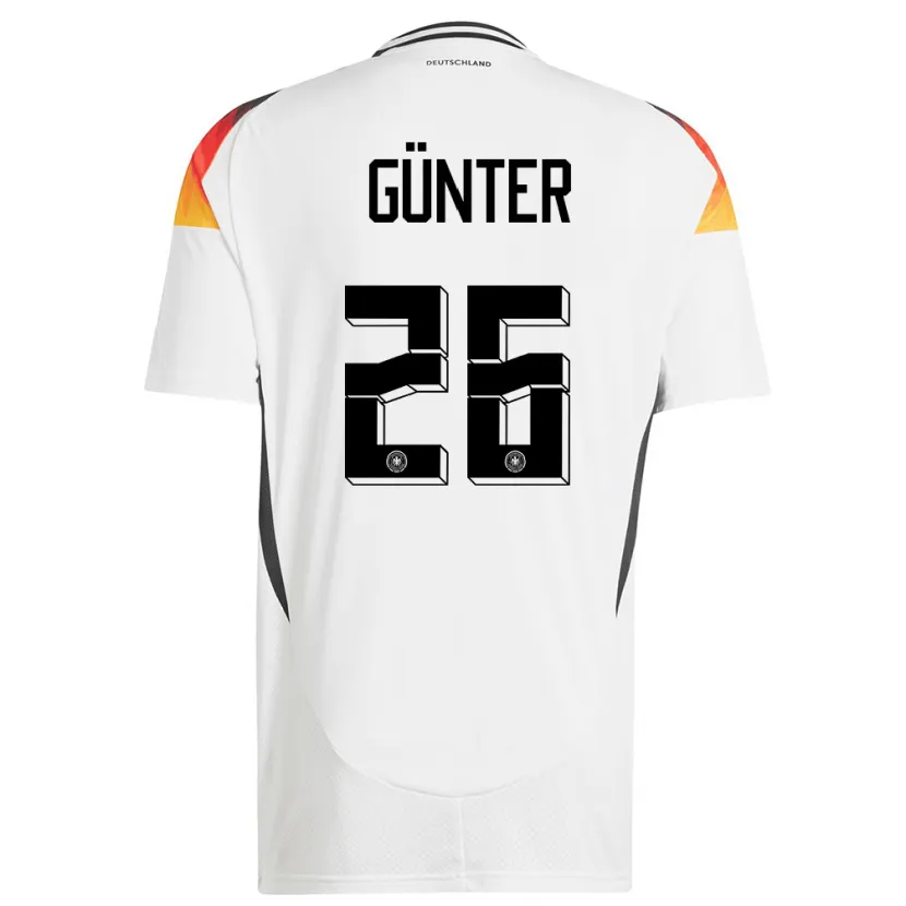 Danxen Herren Deutschland Christian Günter #26 Weiß Heimtrikot Trikot 24-26 T-Shirt Schweiz