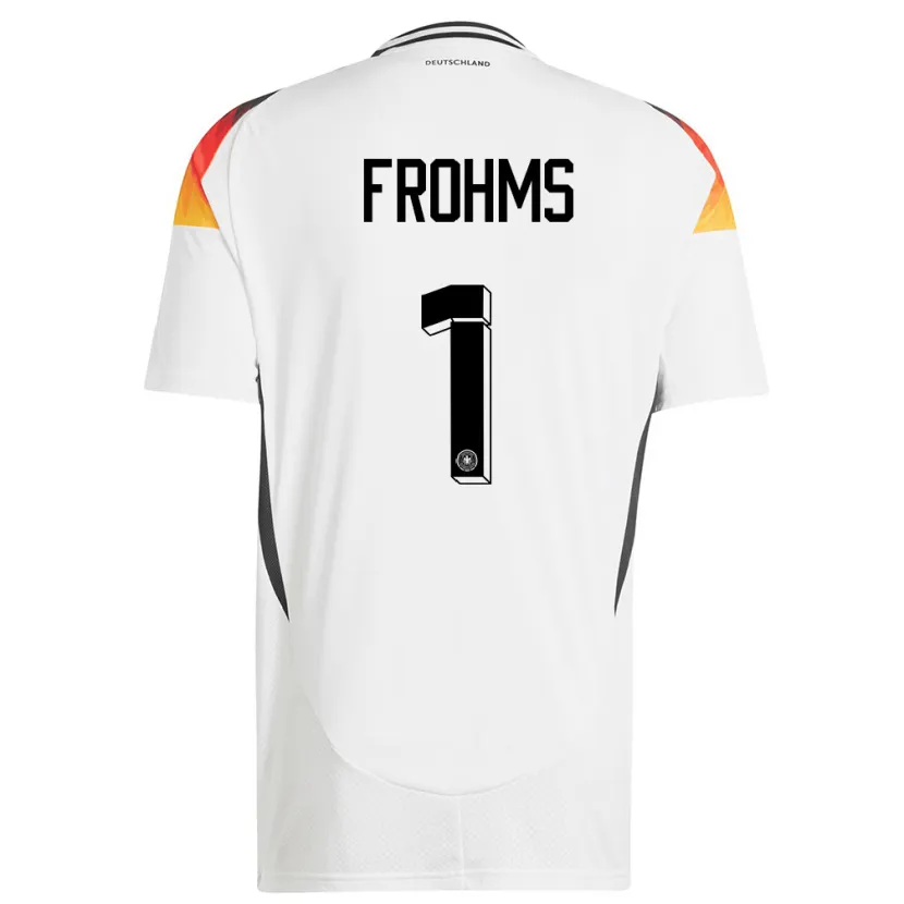 Danxen Herren Deutschland Merle Frohms #1 Weiß Heimtrikot Trikot 24-26 T-Shirt Schweiz