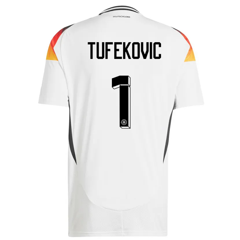 Danxen Herren Deutschland Martina Tufekovic #1 Weiß Heimtrikot Trikot 24-26 T-Shirt Schweiz