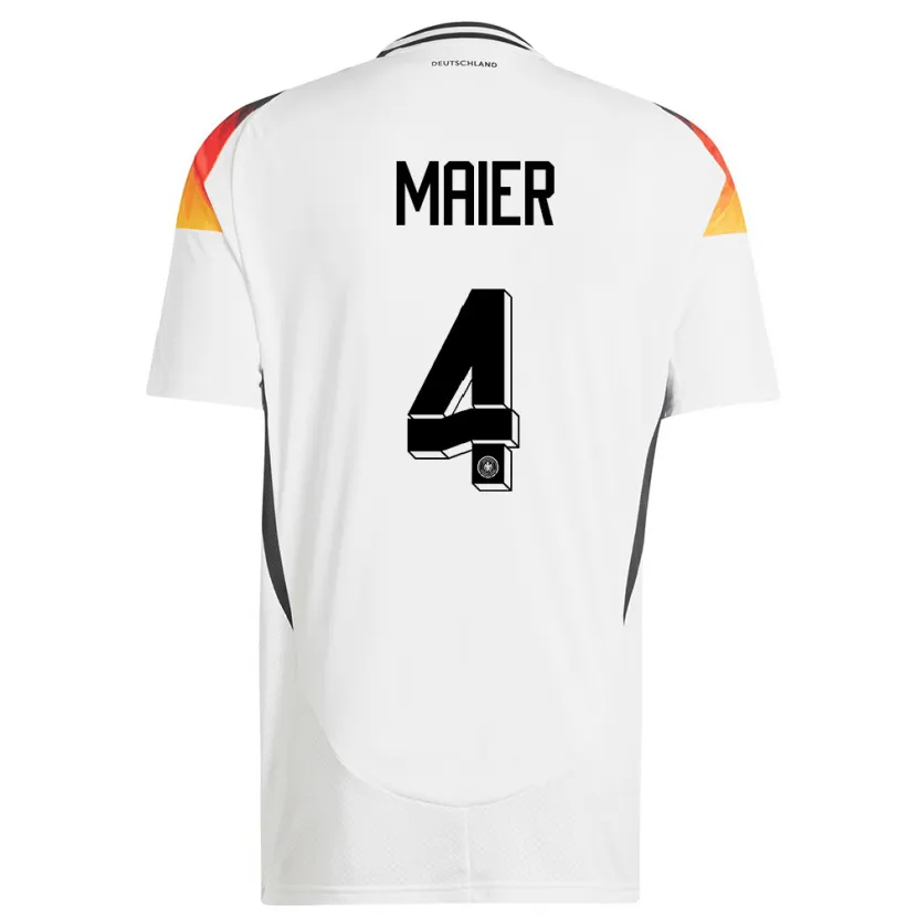 Danxen Herren Deutschland Leonie Maier #4 Weiß Heimtrikot Trikot 24-26 T-Shirt Schweiz