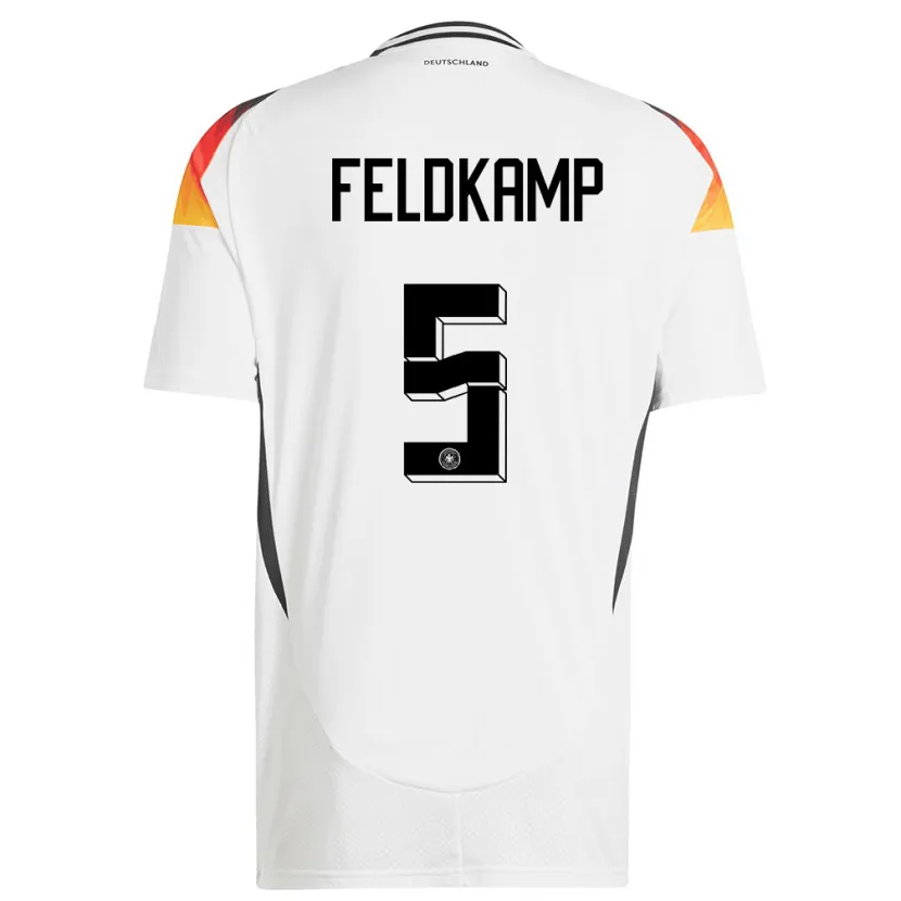 Danxen Herren Deutschland Jana Feldkamp #5 Weiß Heimtrikot Trikot 24-26 T-Shirt Schweiz