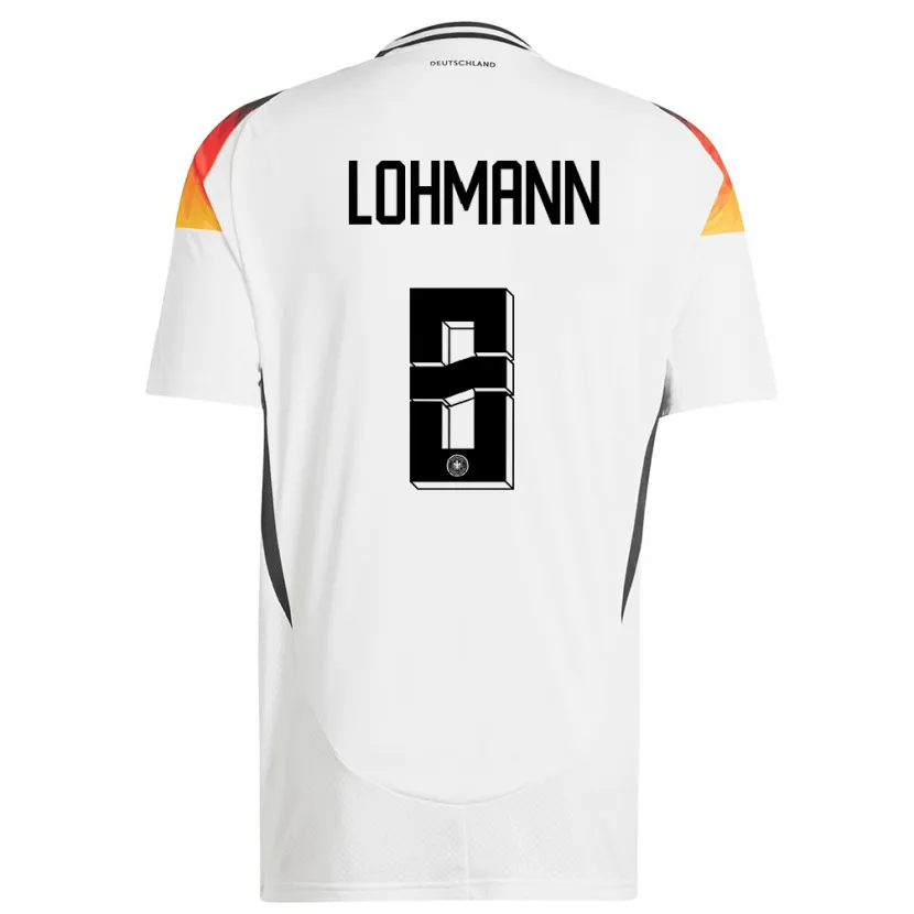 Danxen Herren Deutschland Sydney Lohmann #8 Weiß Heimtrikot Trikot 24-26 T-Shirt Schweiz