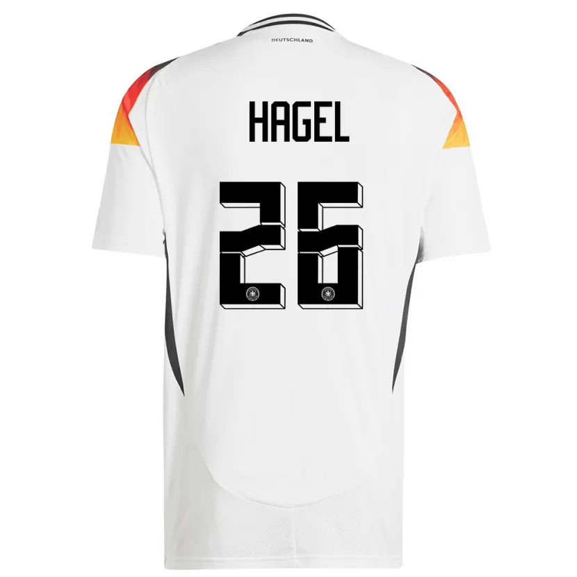 Danxen Herren Deutschland Chantal Hagel #26 Weiß Heimtrikot Trikot 24-26 T-Shirt Schweiz