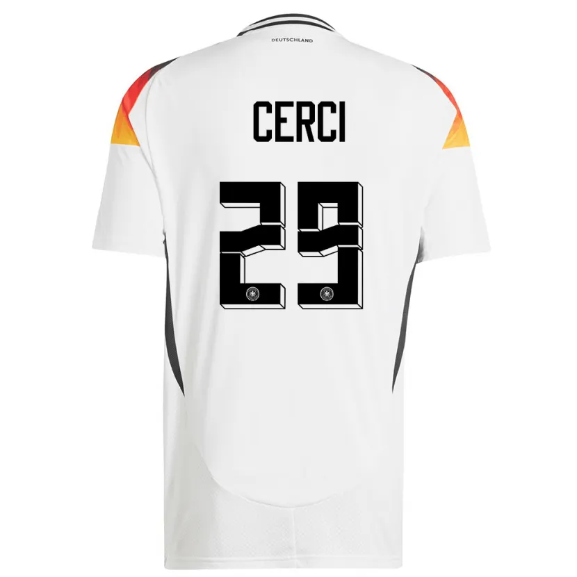 Danxen Herren Deutschland Selina Cerci #29 Weiß Heimtrikot Trikot 24-26 T-Shirt Schweiz
