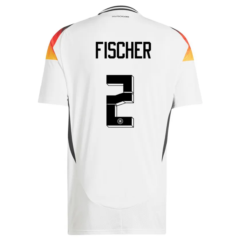 Danxen Herren Deutschland Kilian Fischer #2 Weiß Heimtrikot Trikot 24-26 T-Shirt Schweiz