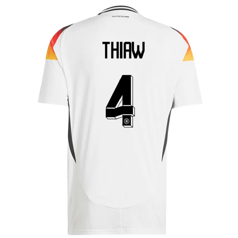 Danxen Herren Deutschland Malick Thiaw #4 Weiß Heimtrikot Trikot 24-26 T-Shirt Schweiz