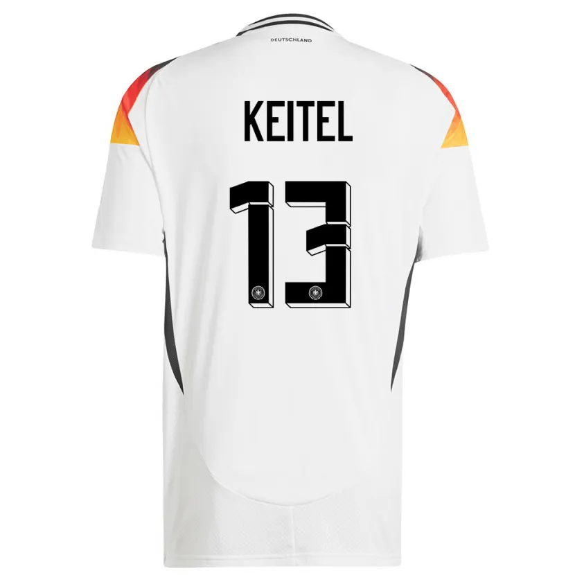 Danxen Herren Deutschland Yannik Keitel #13 Weiß Heimtrikot Trikot 24-26 T-Shirt Schweiz