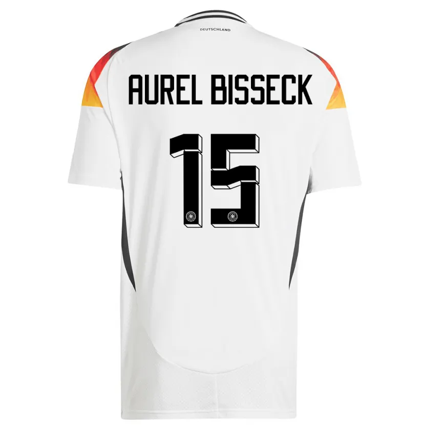 Danxen Herren Deutschland Yann Aurel Bisseck #15 Weiß Heimtrikot Trikot 24-26 T-Shirt Schweiz