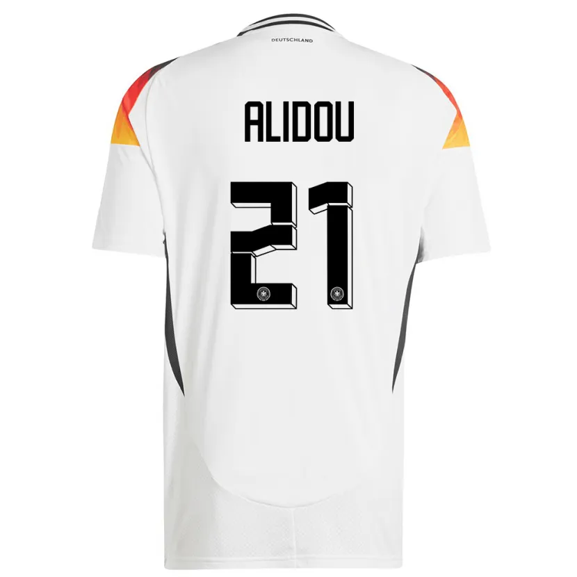Danxen Herren Deutschland Faride Alidou #21 Weiß Heimtrikot Trikot 24-26 T-Shirt Schweiz