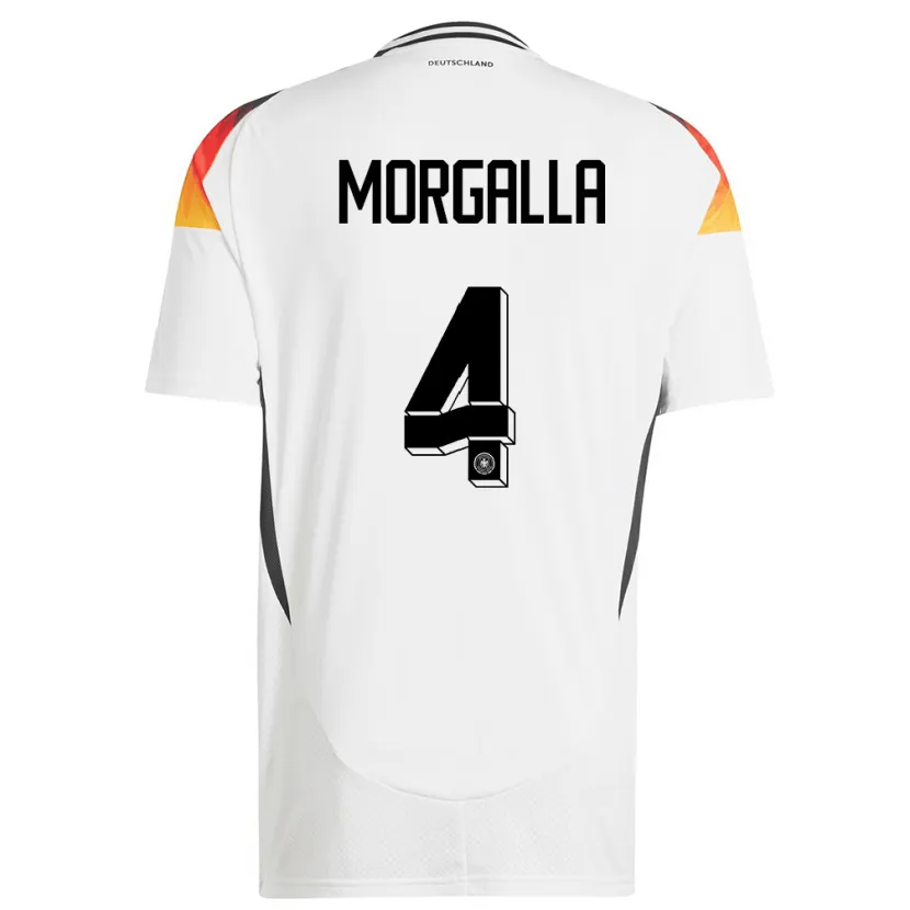 Danxen Herren Deutschland Leandro Morgalla #4 Weiß Heimtrikot Trikot 24-26 T-Shirt Schweiz