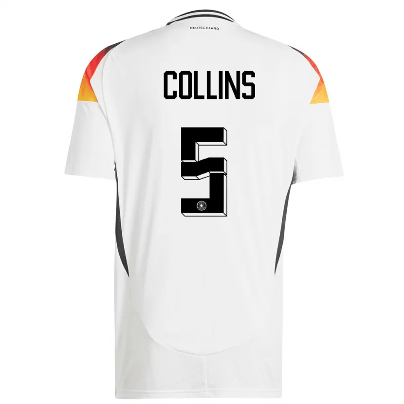 Danxen Herren Deutschland Nnamdi Collins #5 Weiß Heimtrikot Trikot 24-26 T-Shirt Schweiz