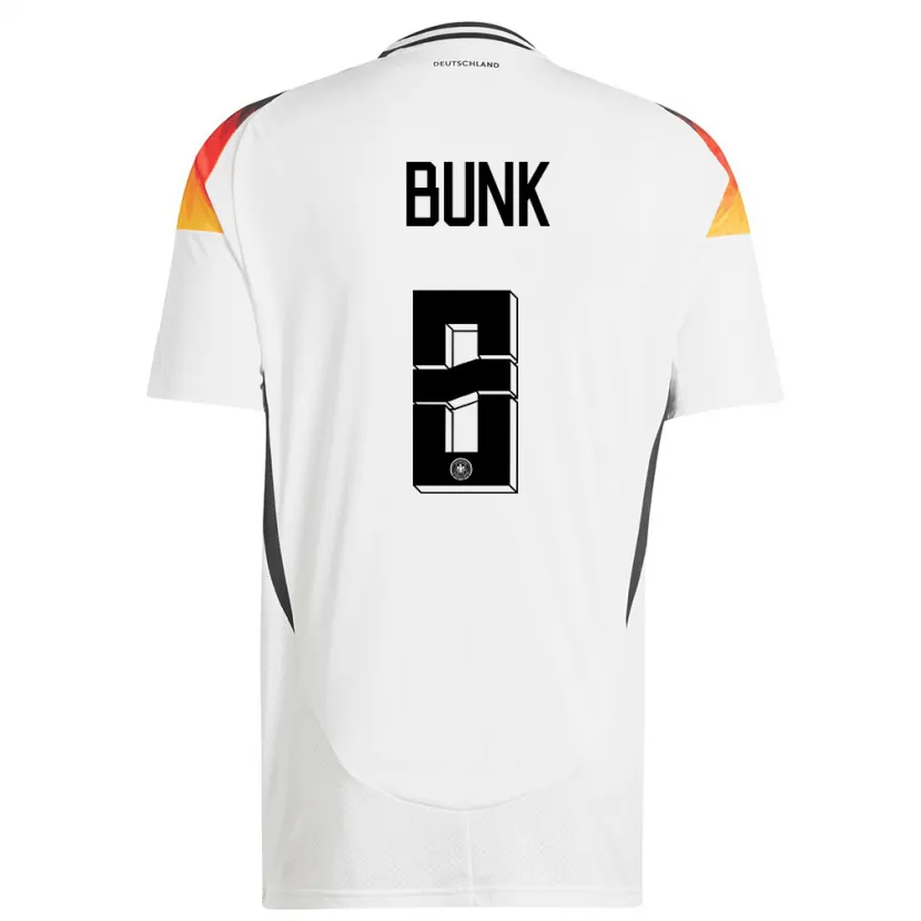 Danxen Herren Deutschland Daniel Bunk #8 Weiß Heimtrikot Trikot 24-26 T-Shirt Schweiz