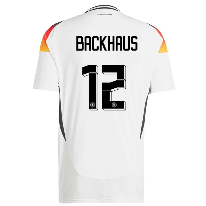 Danxen Herren Deutschland Mio Backhaus #12 Weiß Heimtrikot Trikot 24-26 T-Shirt Schweiz