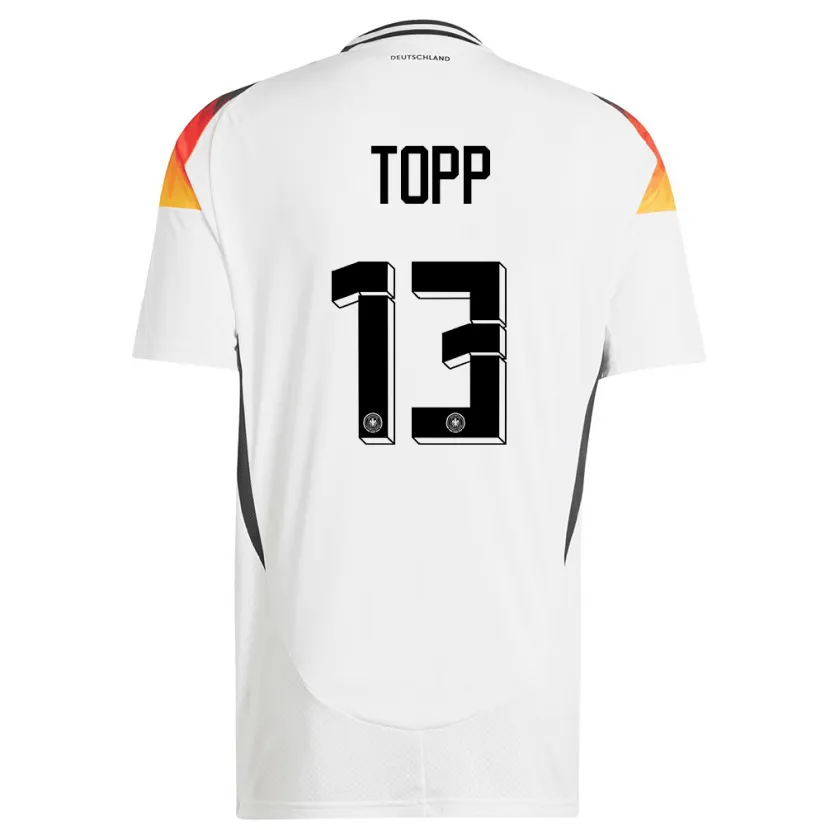 Danxen Herren Deutschland Keke Topp #13 Weiß Heimtrikot Trikot 24-26 T-Shirt Schweiz