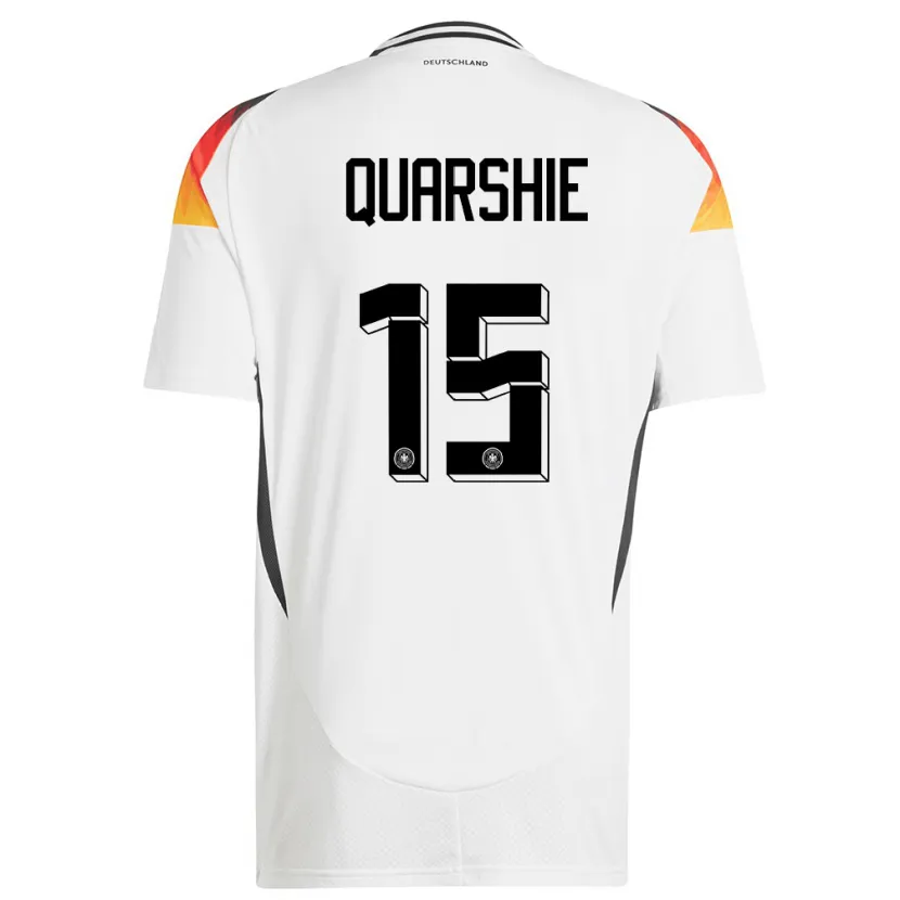 Danxen Herren Deutschland Joshua Quarshie #15 Weiß Heimtrikot Trikot 24-26 T-Shirt Schweiz