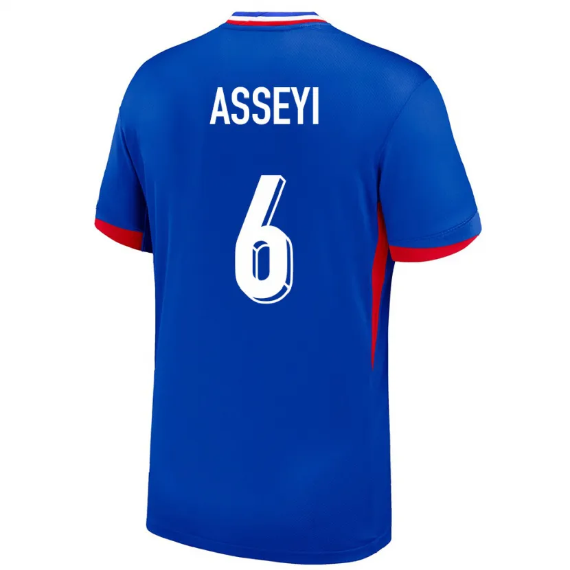 Danxen Herren Frankreich Viviane Asseyi #6 Blau Heimtrikot Trikot 24-26 T-Shirt Schweiz