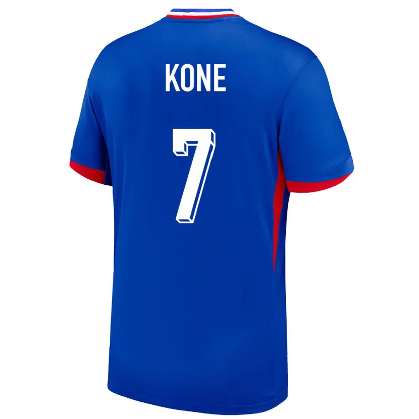 Danxen Herren Frankreich Kouadio Kone #7 Blau Heimtrikot Trikot 24-26 T-Shirt Schweiz