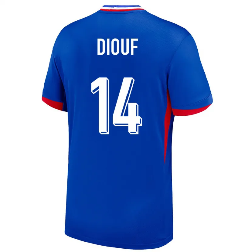 Danxen Herren Frankreich Andy Diouf #14 Blau Heimtrikot Trikot 24-26 T-Shirt Schweiz
