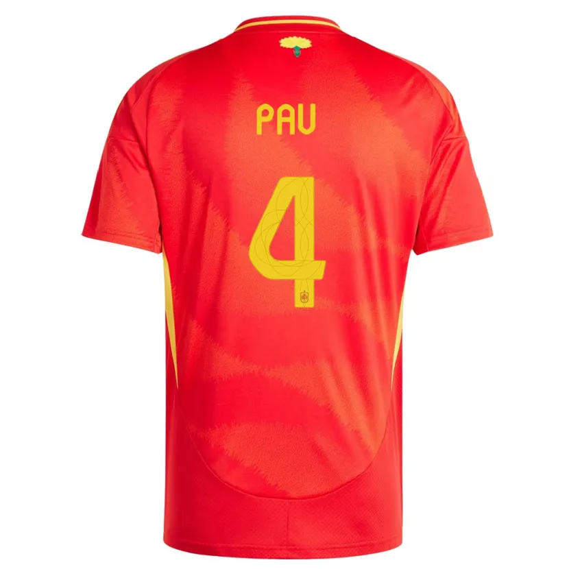 Danxen Herren Spanien Pau Torres #4 Rot Heimtrikot Trikot 24-26 T-Shirt Schweiz