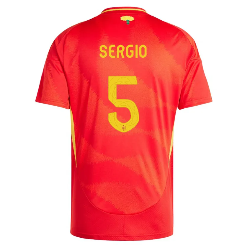 Danxen Herren Spanien Sergio Busquets #5 Rot Heimtrikot Trikot 24-26 T-Shirt Schweiz