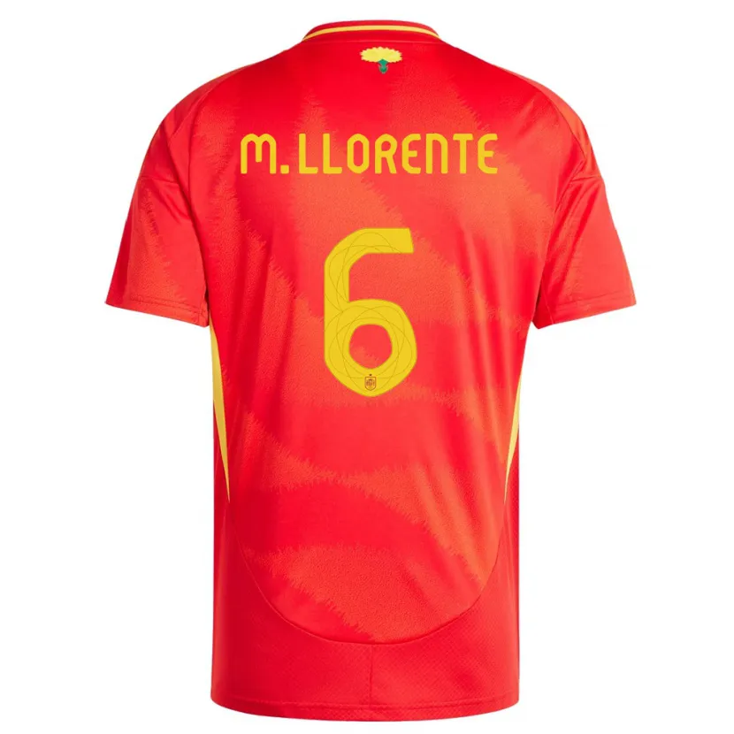 Danxen Herren Spanien Marcos Llorente #6 Rot Heimtrikot Trikot 24-26 T-Shirt Schweiz